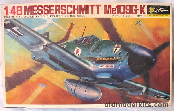 Fujimi 1/48 Messerschmitt Me-109G-K With Decals for Many Aircraft, 5A22-600 plastic model kit